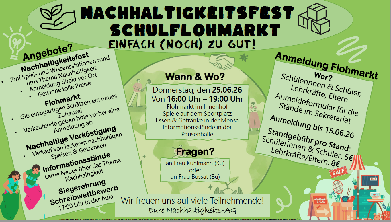 Nachhaltigkeitsfest Schulflohmarkt